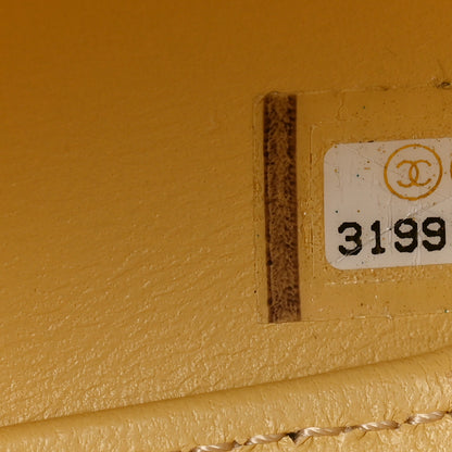 Chanel Lambskin Quilted CC Bubble Vanity Case With Chain Light Yellow 7 of 12