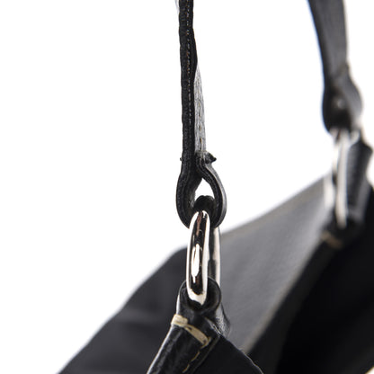 Prada Tessuto Nylon Vitello Daino Hobo Black 10 of 15