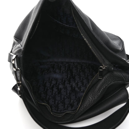Christian Dior Grained Calfskin Saddle Soft Bag Black 5 of 8