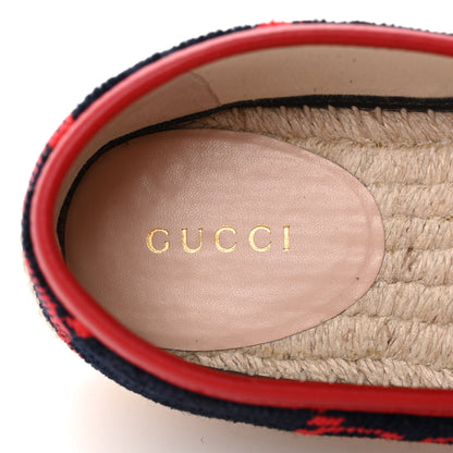 Gucci Terry Cloth GG Monogram Espadrilles 36.5 Blue Red 8 of 10