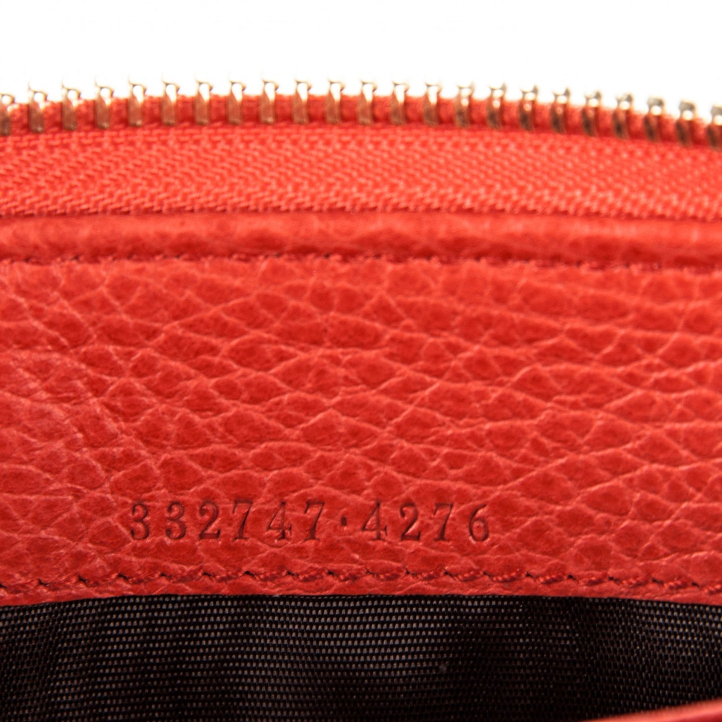 Pebbled Calfskin Donna Long Wallet Red