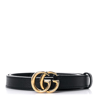 Gucci Calfskin Double G 20mm Belt 85 34 Black 1 of 5