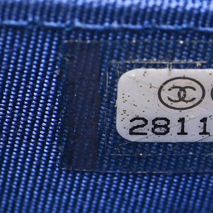 Chanel Caviar Quilted Boy Card Holder Wallet Blue 8 of 12