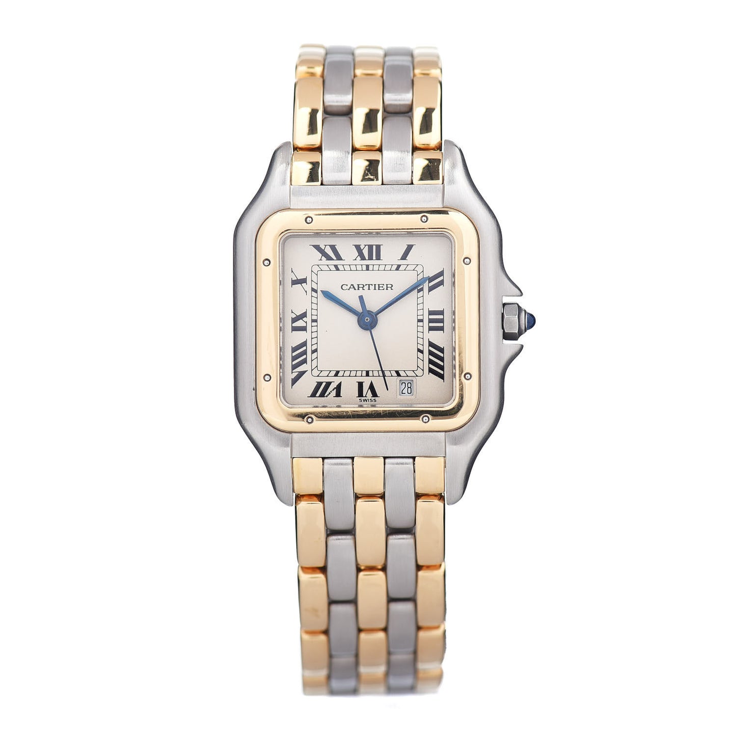 Stainless Steel 18K Yellow Gold 27mm Panthere Quartz Watch