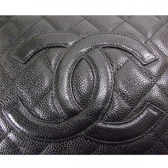 Caviar Petit Shopping Tote PST Black