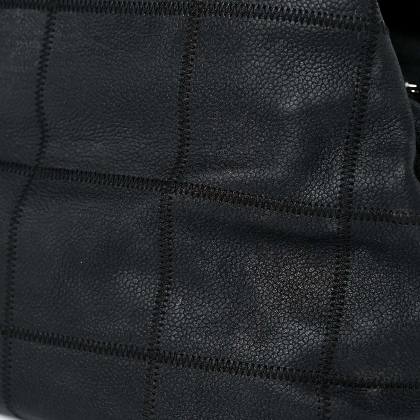 Caviar Square Stitched Tote Black