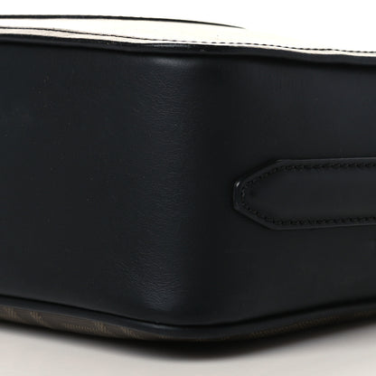 Fendi Glazed Fabric Vitello Century F is Fendi FF 1974 Stamp Patch Camera Case Mogano Panna Black 10 of 10