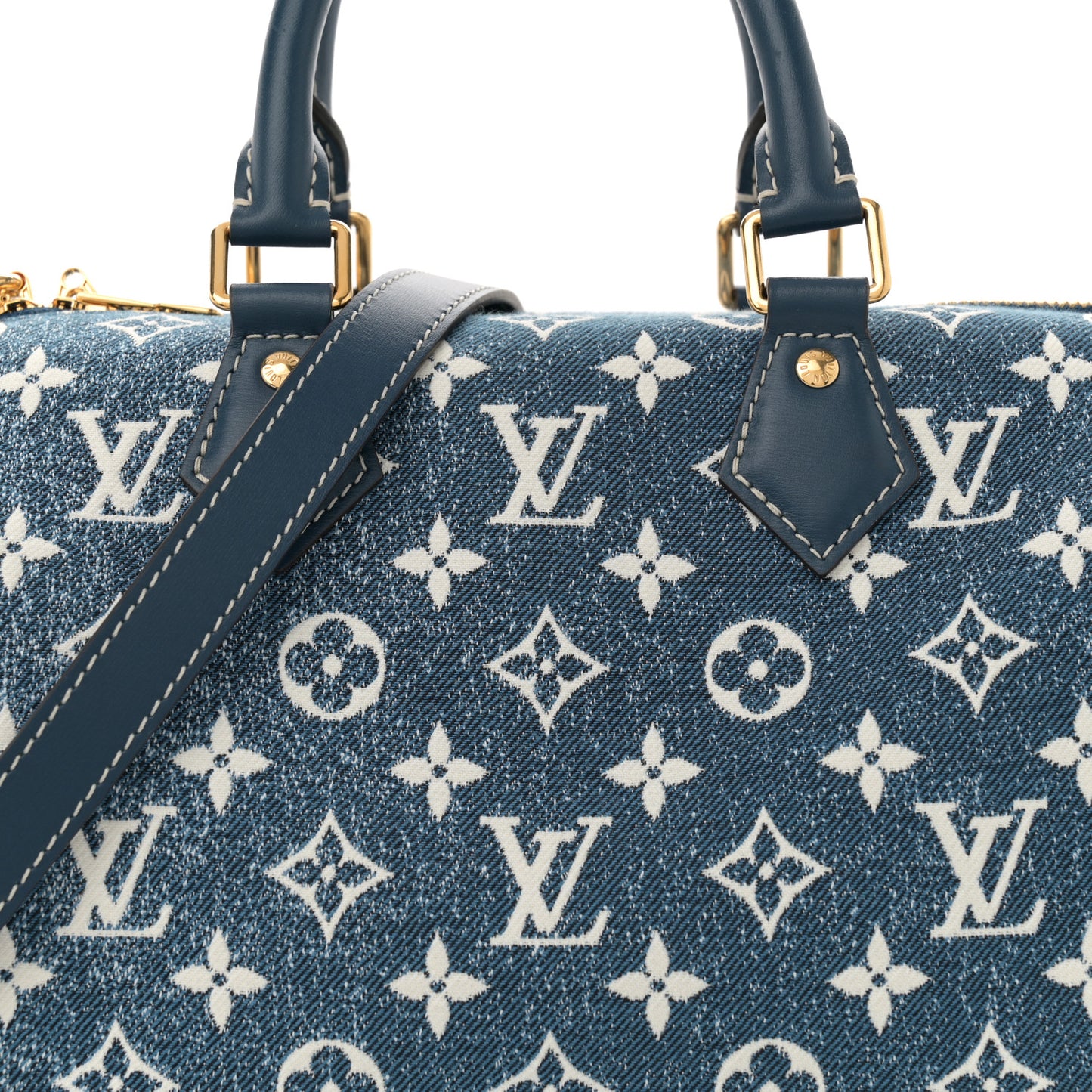 Monogram Jacquard Denim Speedy Bandouliere 25 Bleu