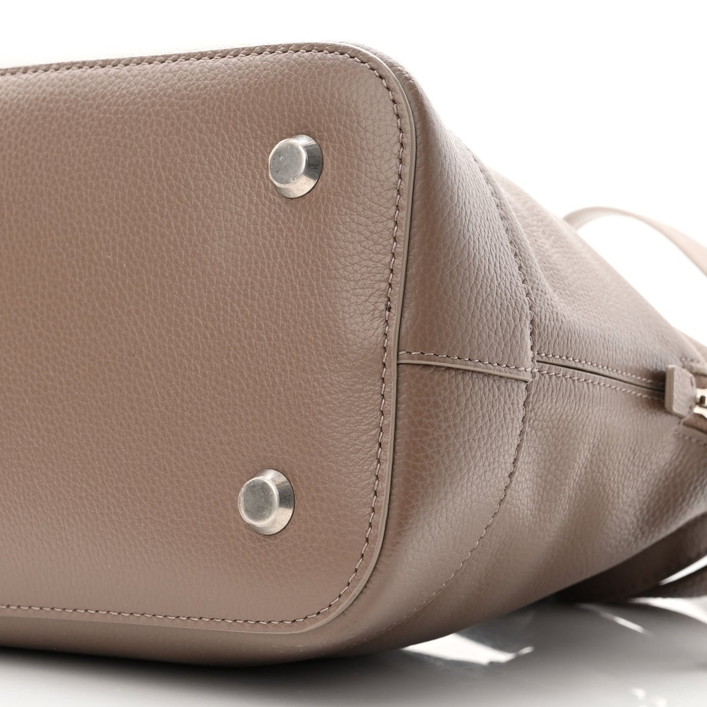 Calfskin Ville Top Handle Bag Mink Grey
