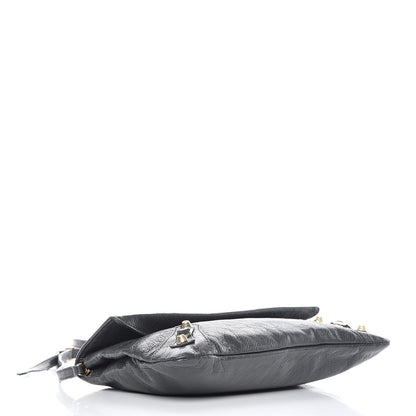 Balenciaga Agneau Giant 12 Gold Hardware Envelope Strap Clutch Gris Fossile 4 of 9