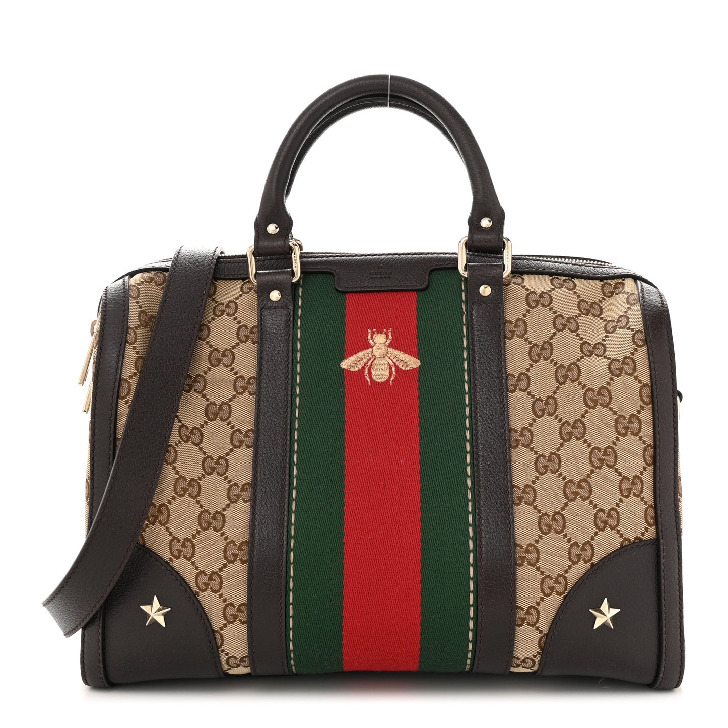 Monogram Vintage Web Medium Webby Bee Boston Dark Brown