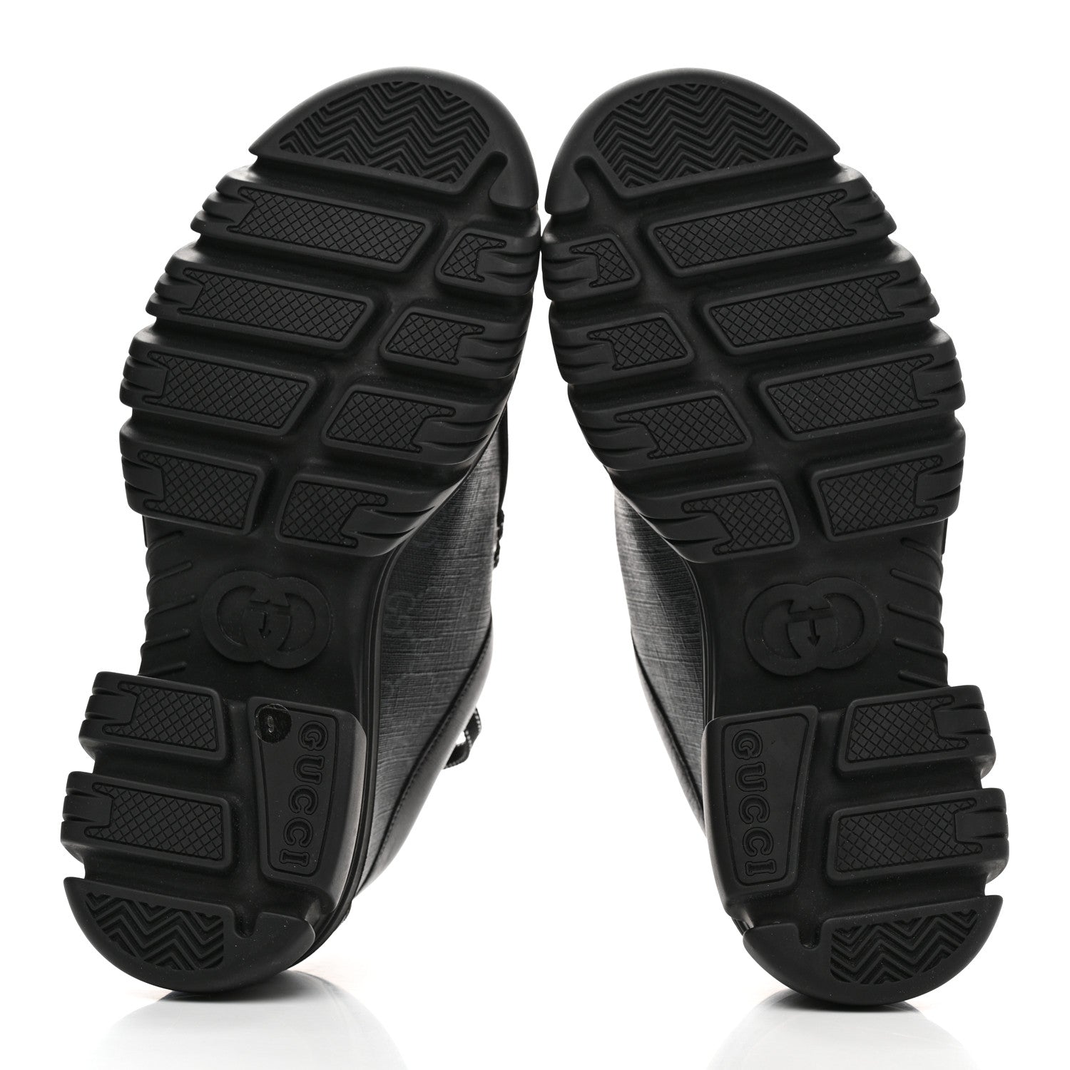 Gucci GG Supreme Monogram Quebec Calfskin Retro Interlocking G Mens Platform Derby Loafers 9 Black 5 of 9