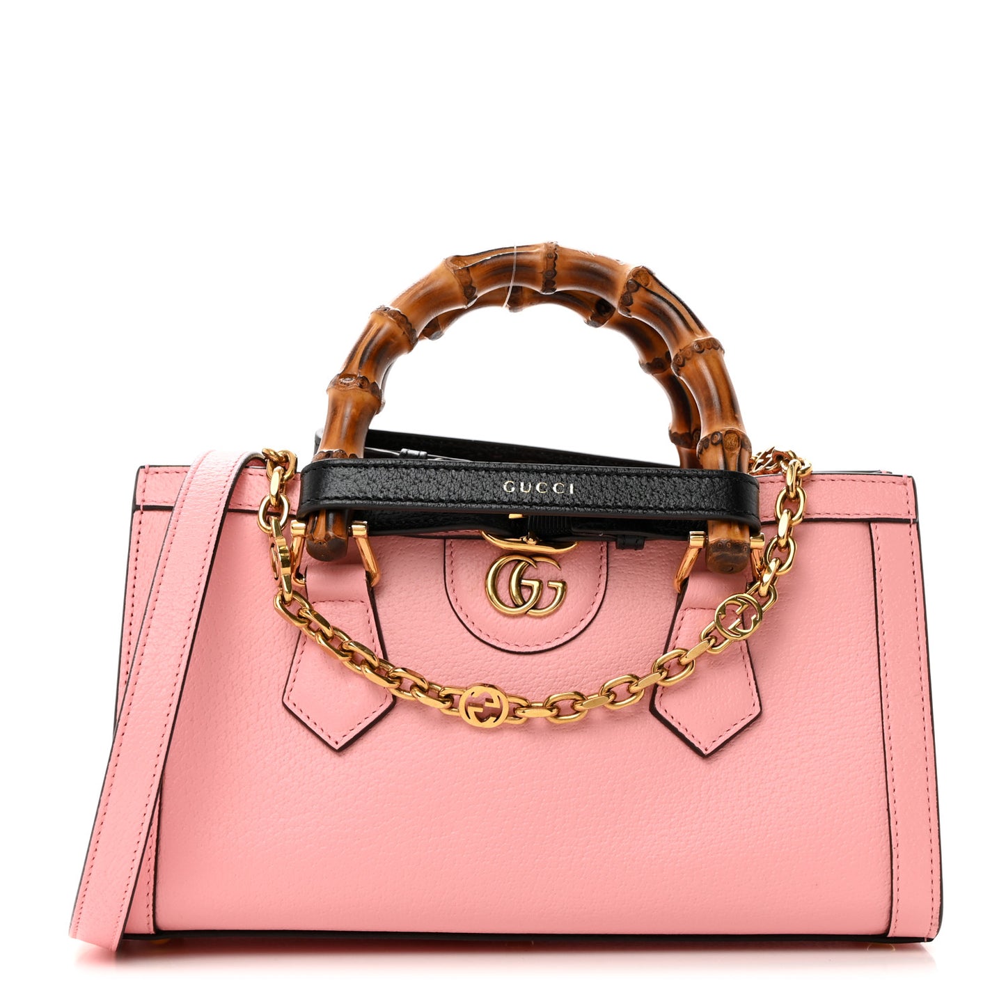 Textured Dollar Calfskin Web Small Diana Shoulder Bag Wild Rose Black