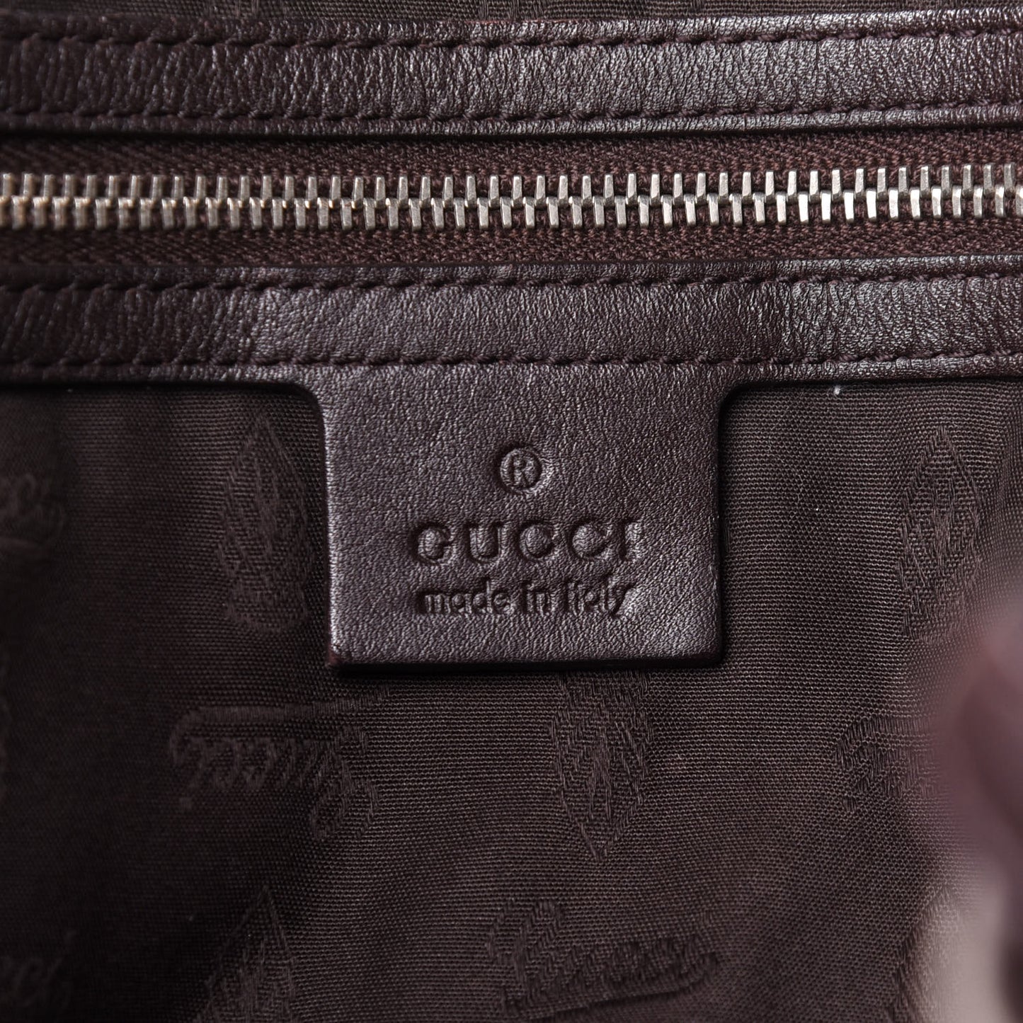 Guccissima Large GG Twins Tote Dark Brown