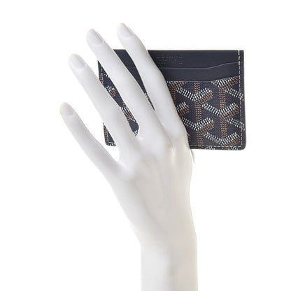 Goyard Goyardine Saint Sulpice Card Holder Navy 2 of 7