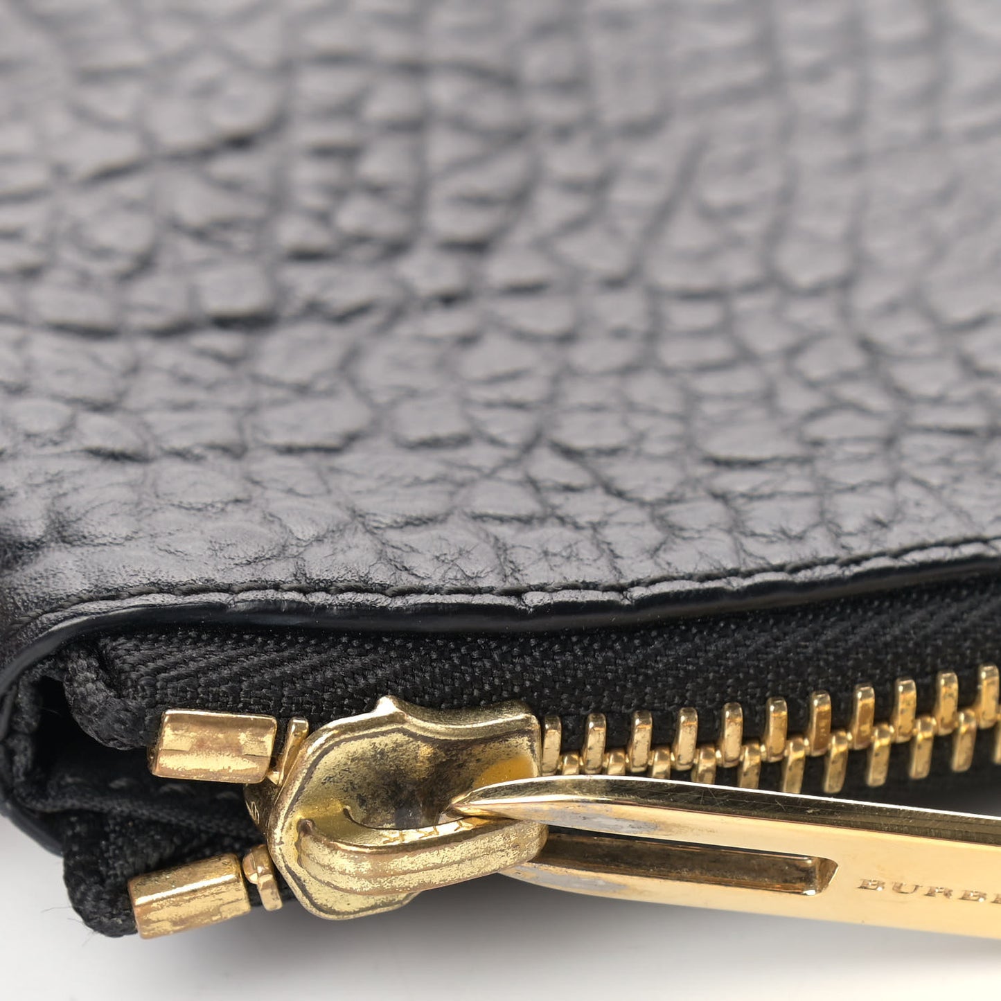 Signature Grain Calfskin Crossbody Bag Black