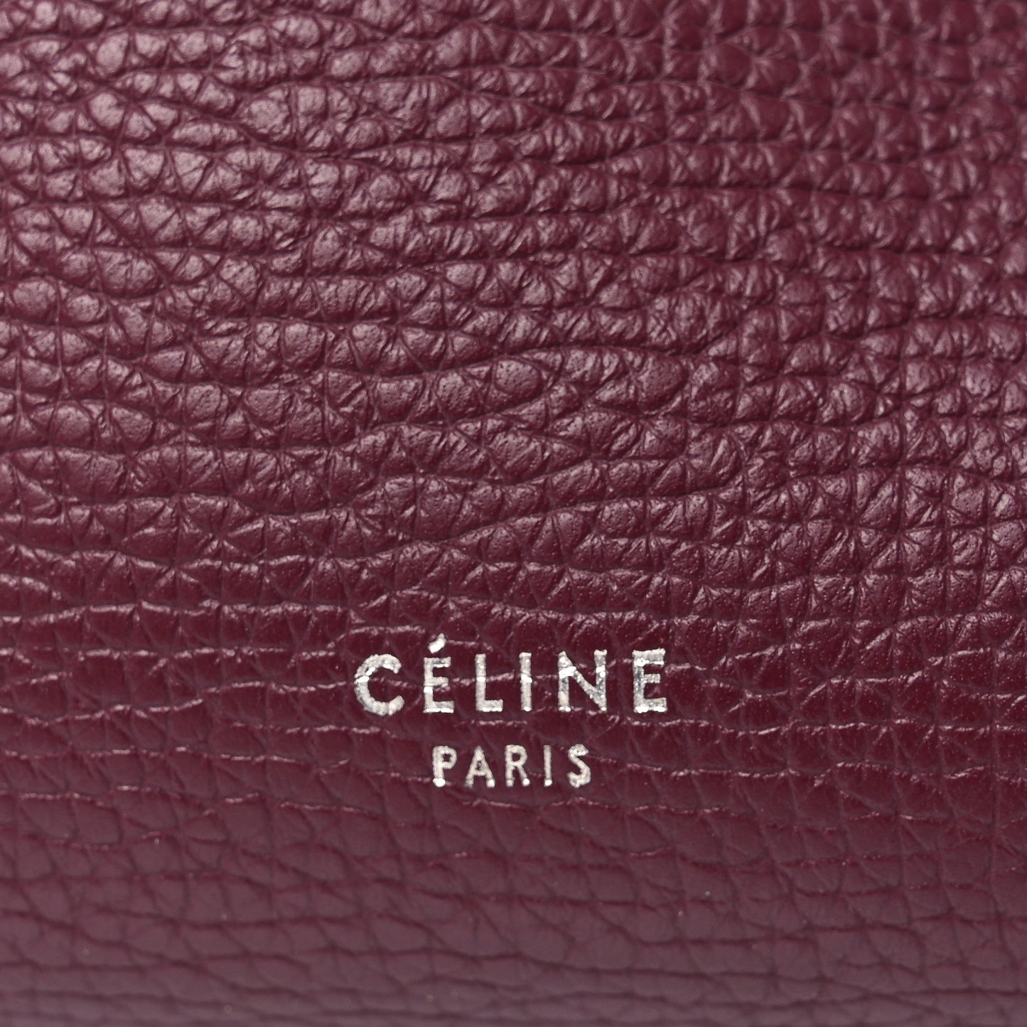Supple Grained Calfskin Small Big Bag Wine
