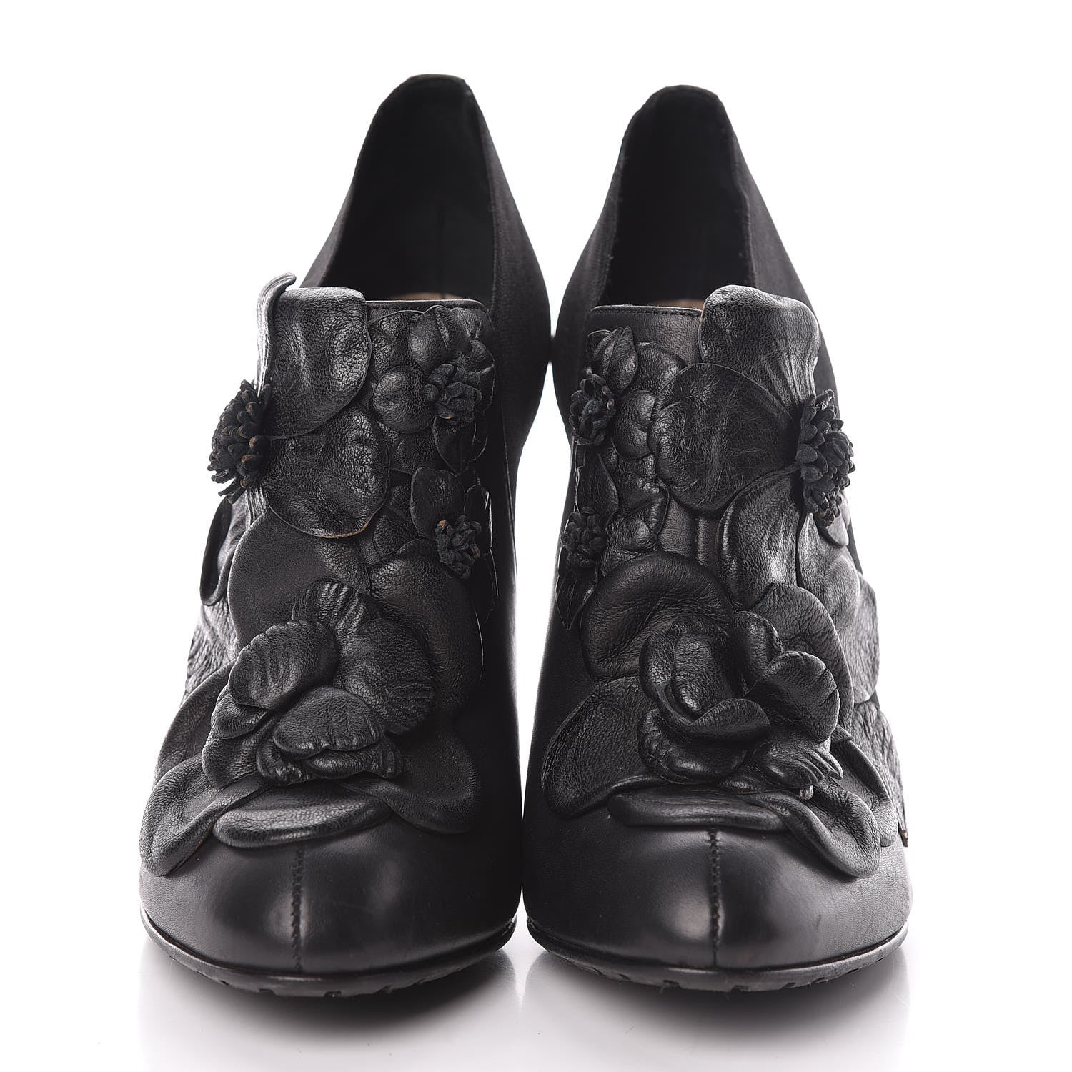 Valentino Garavani Calfskin Knit Techno Couture Booties 38 Black 2 of 7