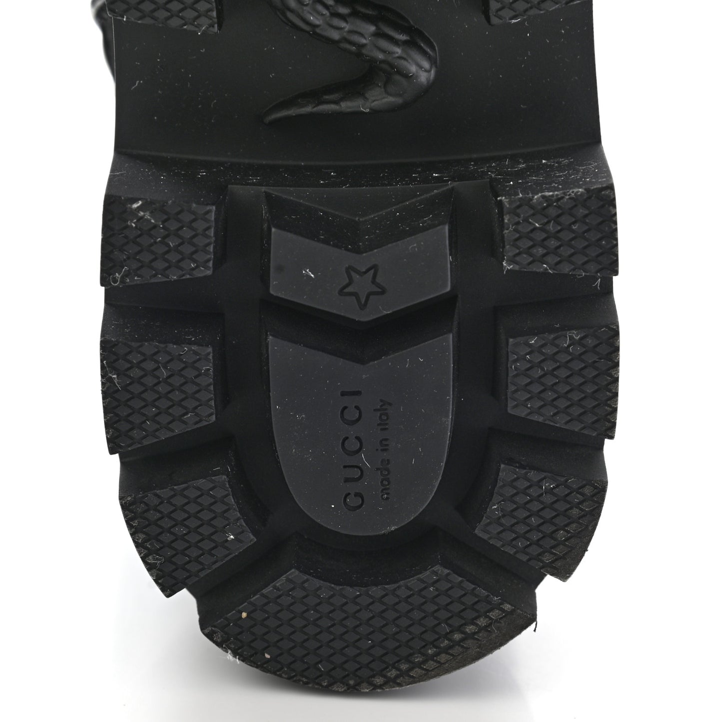Nappa Frances GG Matelasse Platform Combat Boots 40 Black