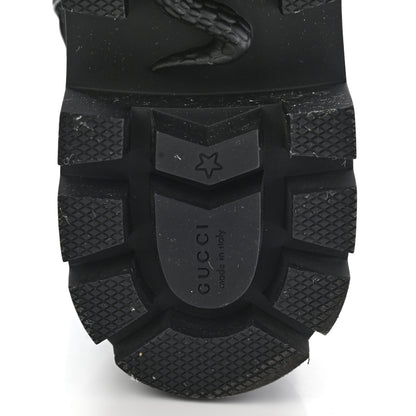 Gucci Nappa Frances GG Matelasse Platform Combat Boots 40 Black 6 of 13
