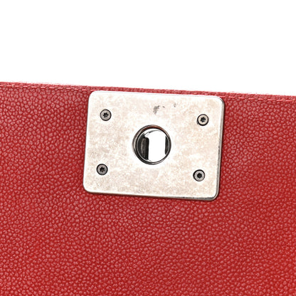 Chanel Caviar Quilted Medium Boy Flap Dark Red 10 of 17