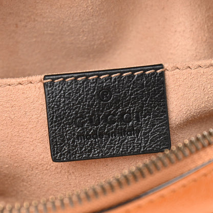 Gucci Vintage Effect Calfskin Matelasse Diagonal Torchon GG Marmont Belt Bag 85 34 Cognac 6 of 13