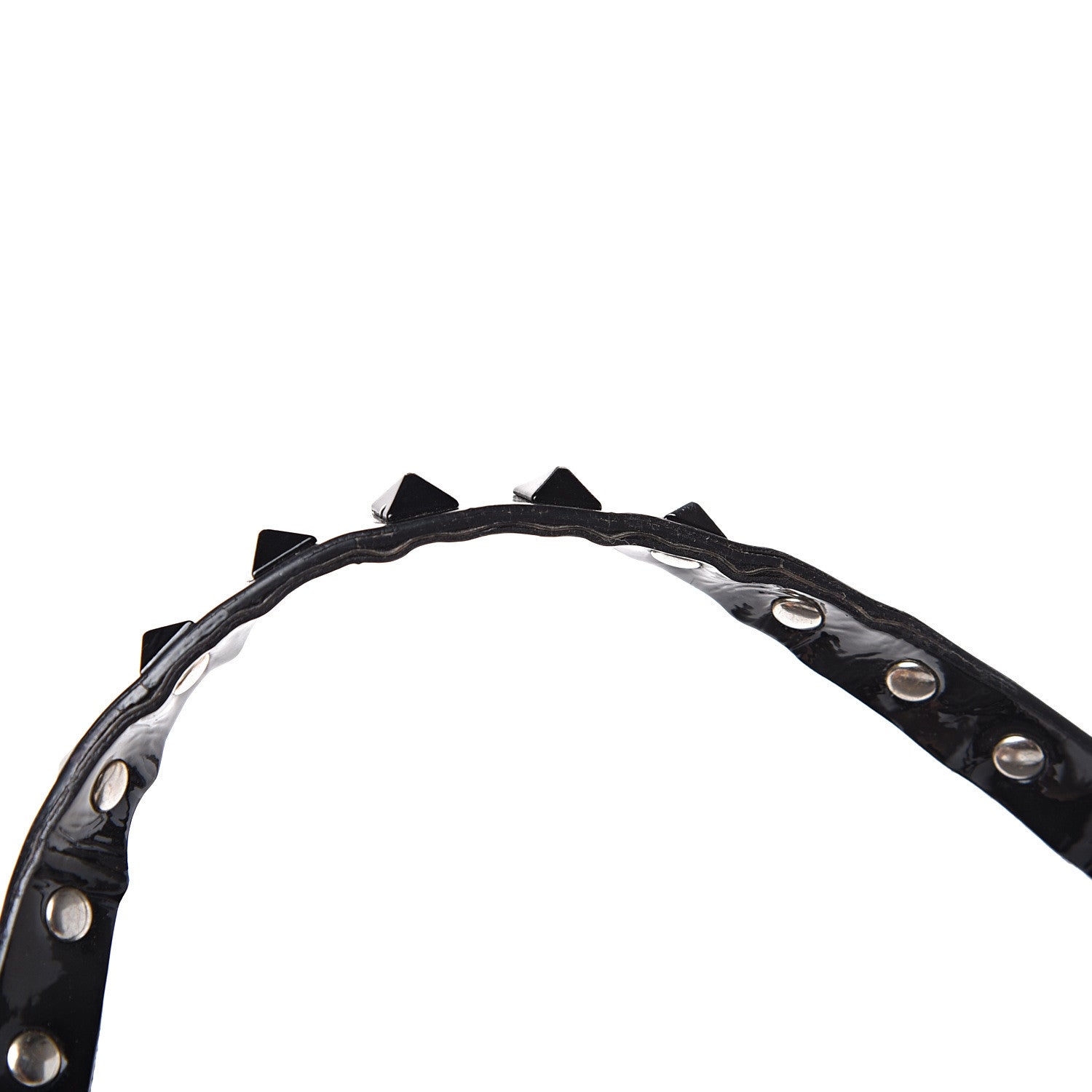 Valentino Garavani Patent Medium Rockstud Tote Black 18 of 20