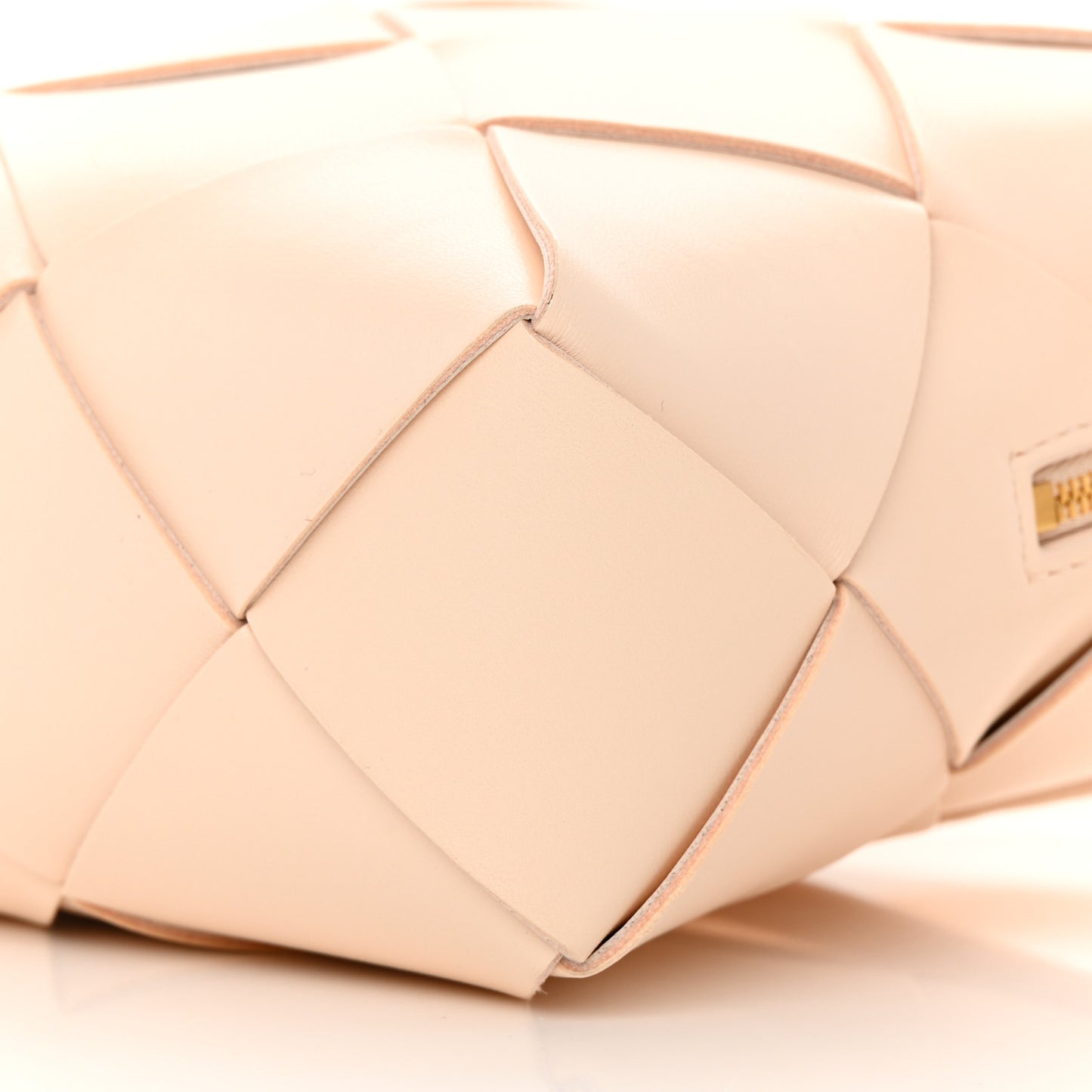 Lambskin Maxi Intrecciato Mini Cassette Camera Bag Macaroon