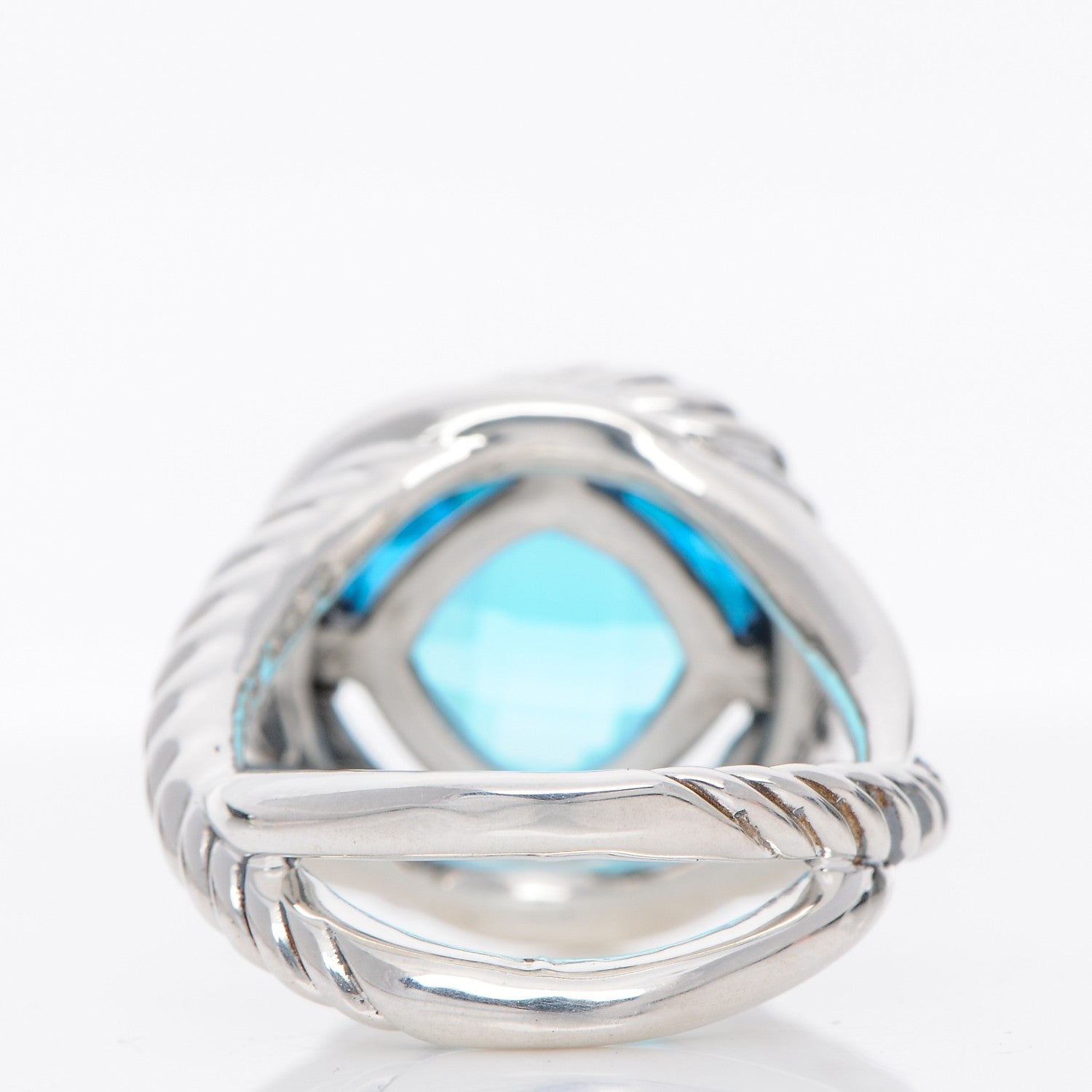 David Yurman Sterling Silver Blue Topaz 11mm Infinity Ring 53 6.5 4 of 5