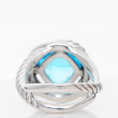 David Yurman Sterling Silver Blue Topaz 11mm Infinity Ring 53 6.5 4 of 5