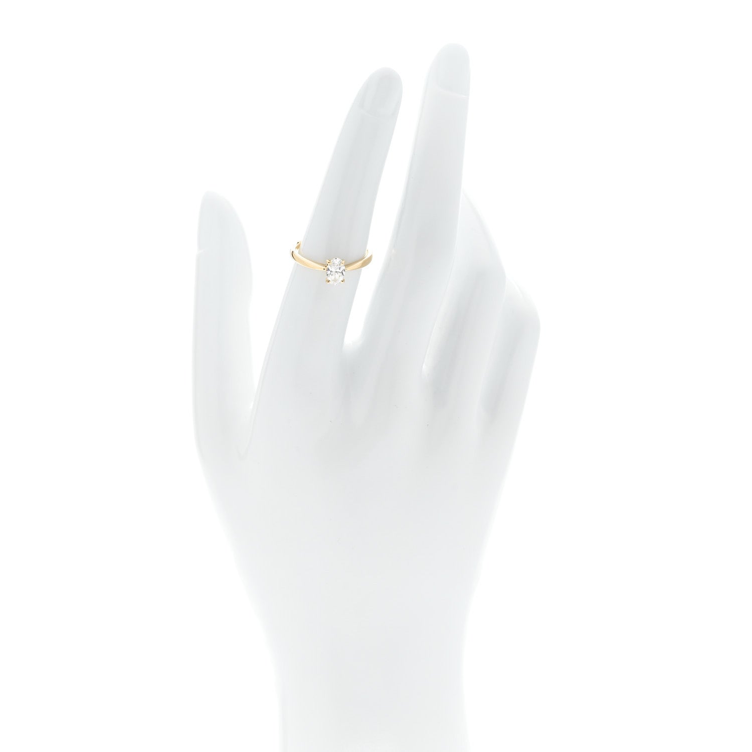 Parker & West by FASHIONPHILE 18K Yellow Gold Diamond .51ct Oval Cut Solitaire Engagement Ring  52 6 2 of 5