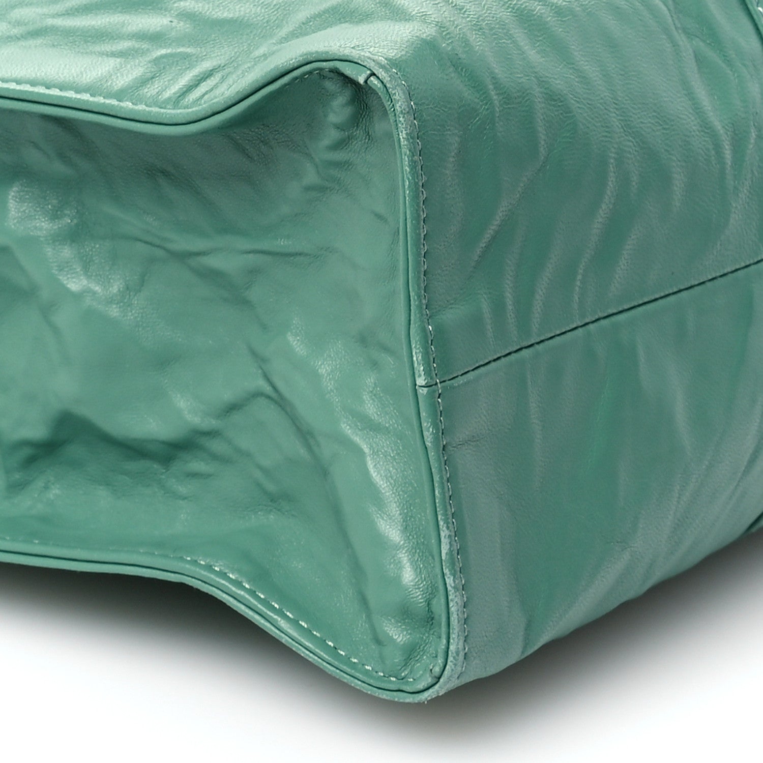 Prada Nappa Antique Tote Green 9 of 10
