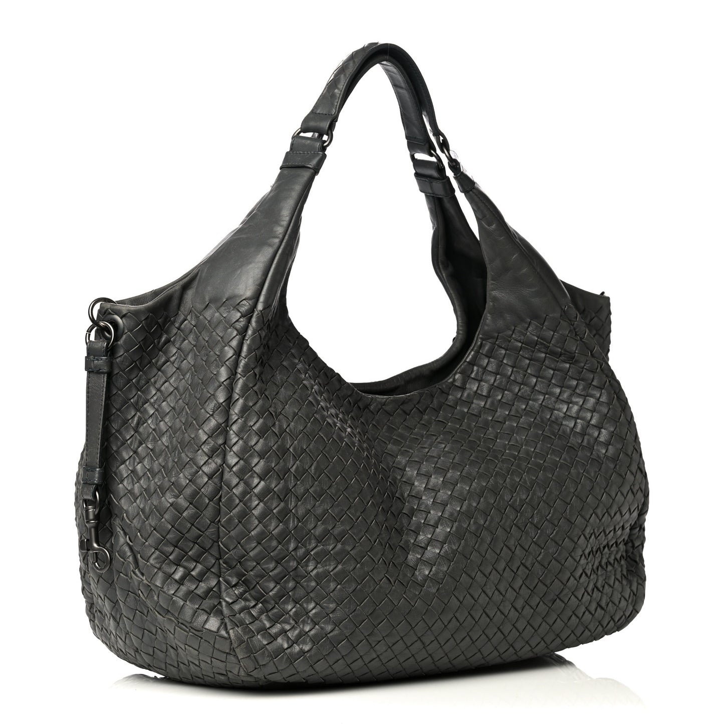 Nappa Intrecciato Large Campana Hobo Shadow