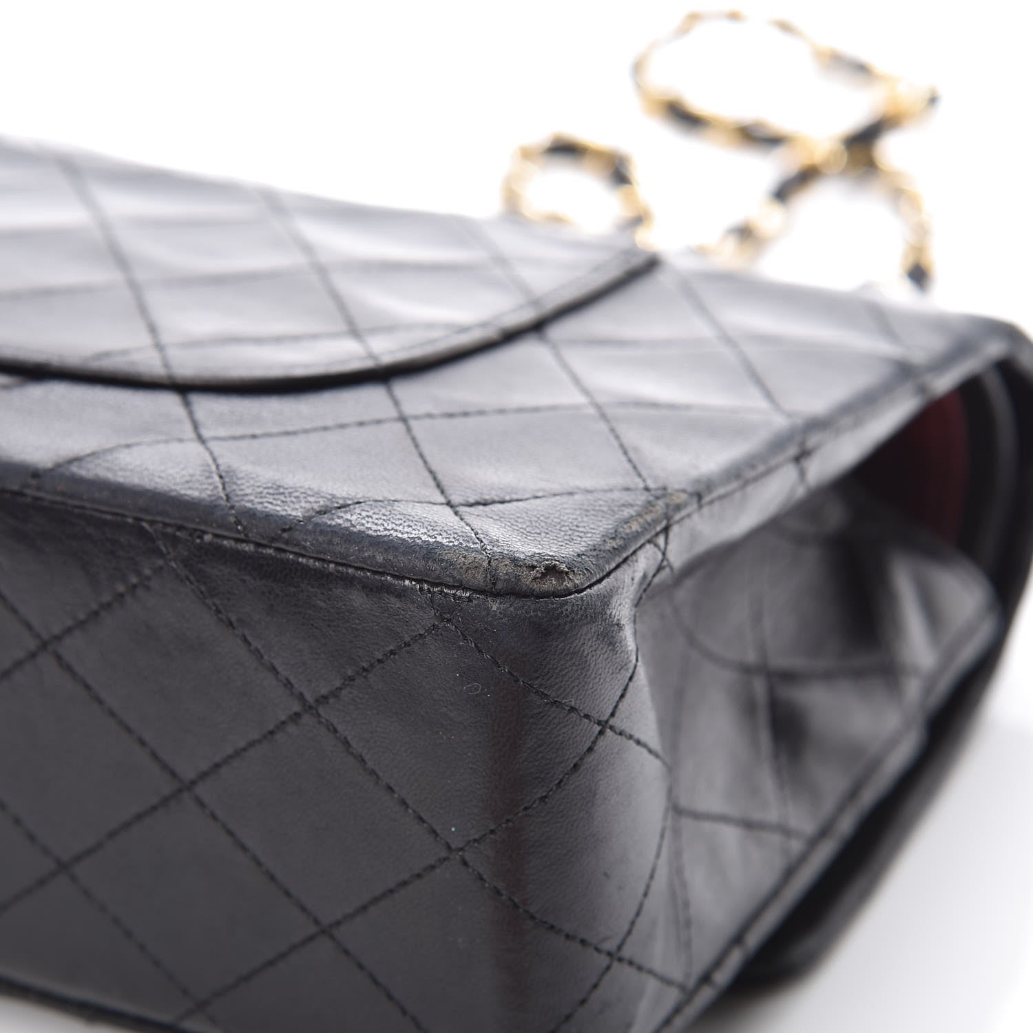 Chanel Lambskin Quilted Medium Double Flap Bag Black 15 of 18