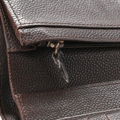 Chanel Caviar Timeless CC Yen Wallet Brown 10 of 12