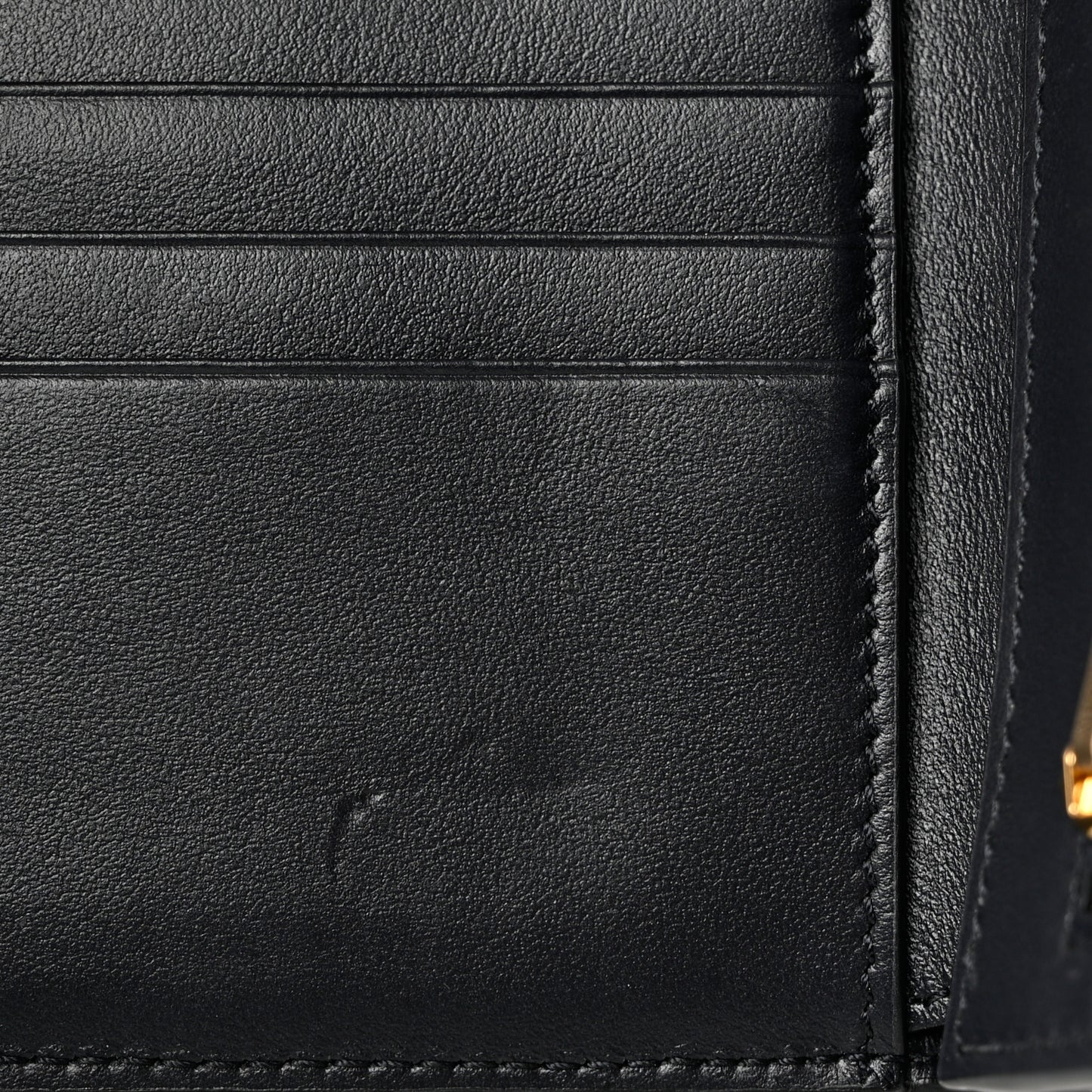 Grained Calfskin Medium Multifunction Strap Wallet Blue Green