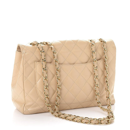 Chanel Caviar Quilted Jumbo Single Flap Beige Clair 3 of 9