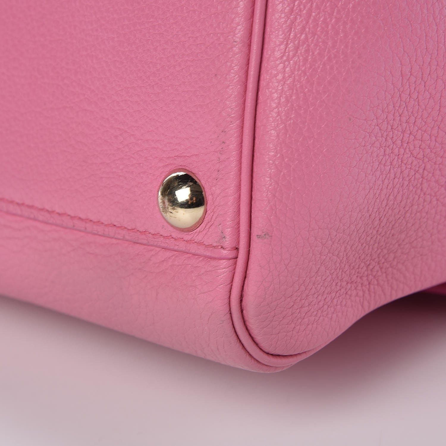 Delvaux Grained Calfskin MM Brillant Satchel Pink 17 of 17