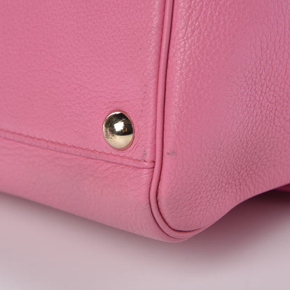 Delvaux Grained Calfskin MM Brillant Satchel Pink 17 of 17