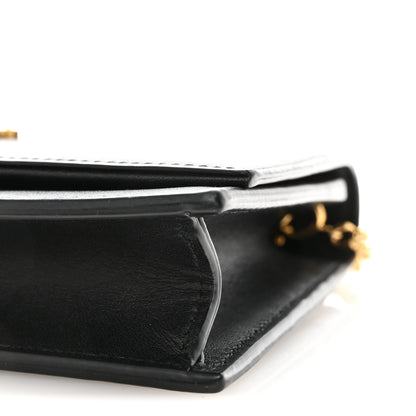 Saint Laurent Smooth Calfskin Classic Monogram Kate Tassel Chain Wallet Black 9 of 10
