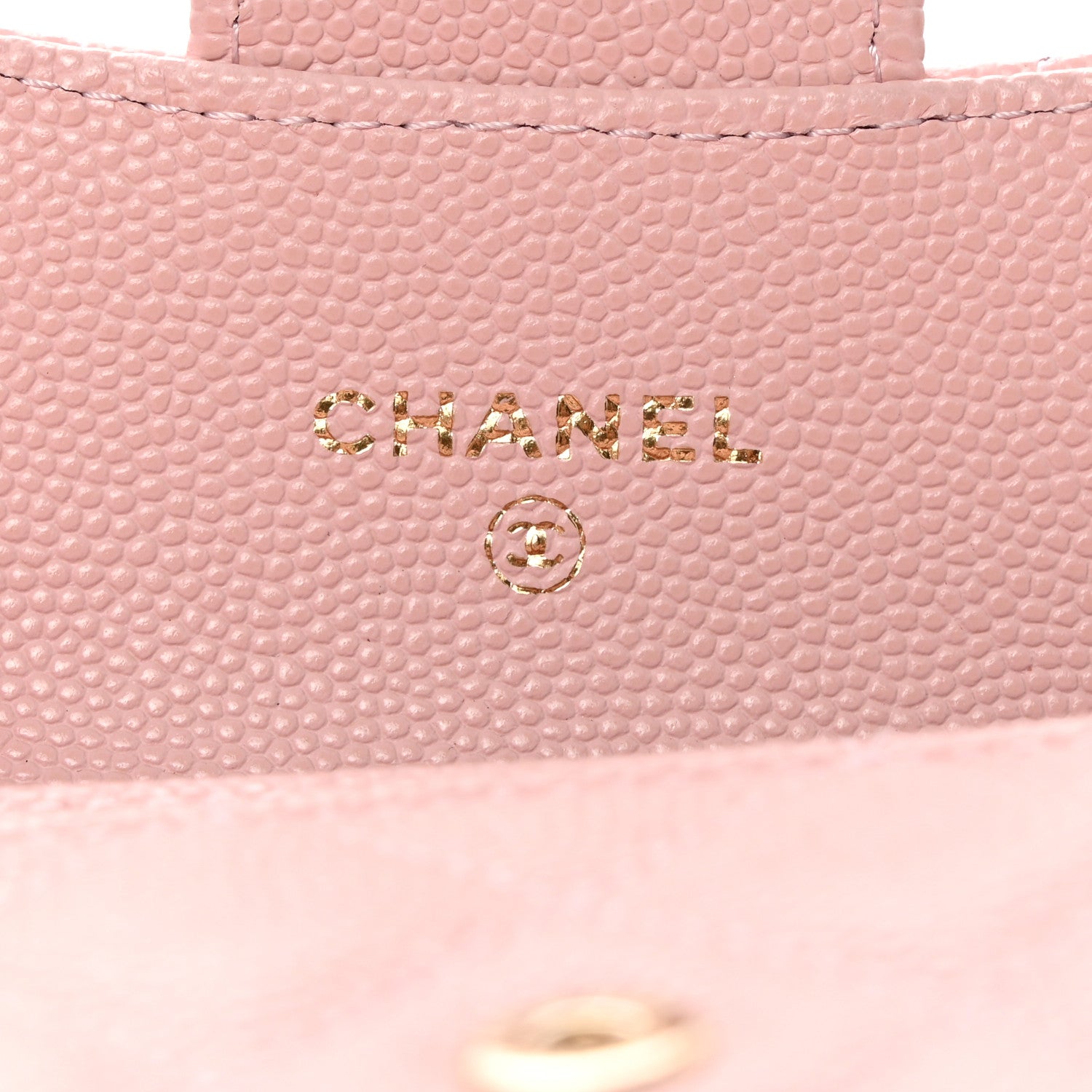 Chanel Caviar Quilted Flap Card Holder Wallet Light Pink 5 of 9