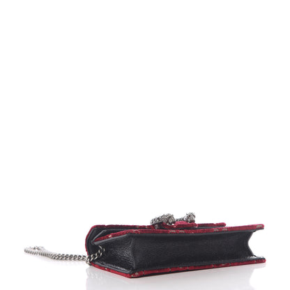 Gucci Velvet GG Monogram Super Mini Dionysus Shoulder Bag Red Cipria Black 3 of 11