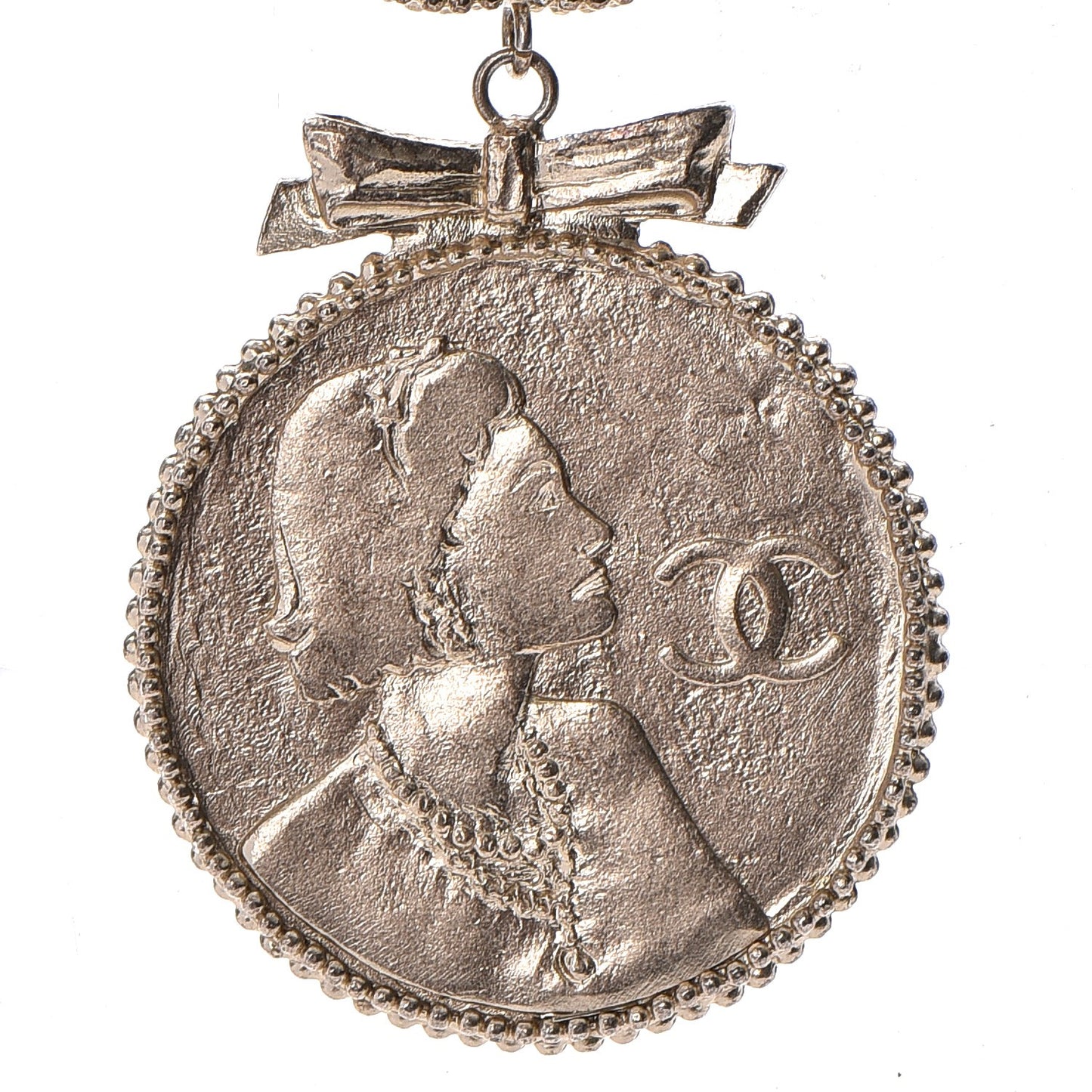 CC Coco Mademoiselle Coin Necklace Gold