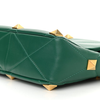 Valentino Garavani Nappa Large Roman Stud Shoulder Bag Jungle 9 of 9