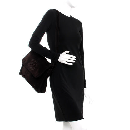 Chanel Suede Tassel CC Shoulder Bag Brown 2 of 14