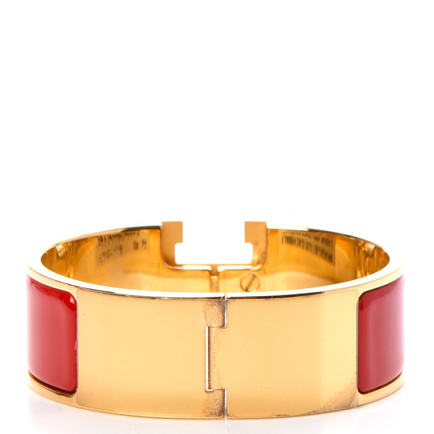 Enamel Wide Clic Clac H Bracelet PM Rouge Amarante
