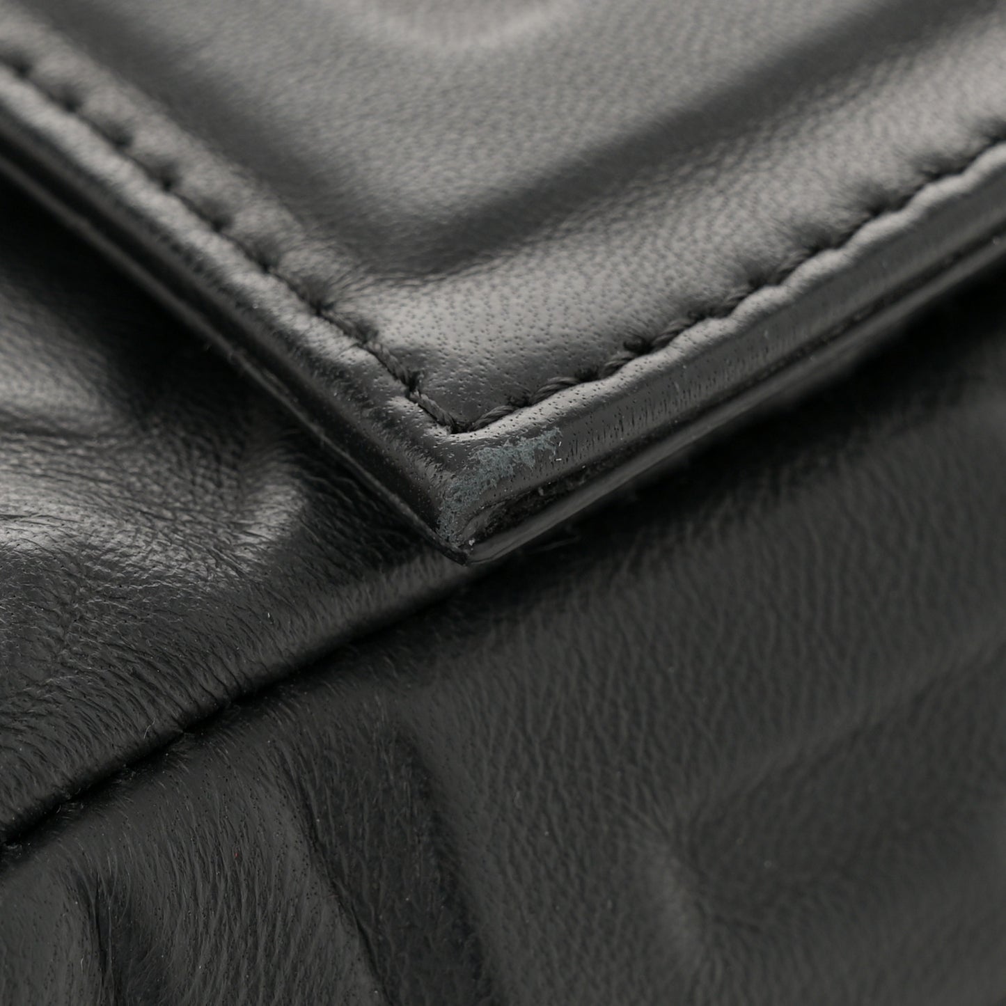 Nappa FF 1974 Embossed Large Baguette Black