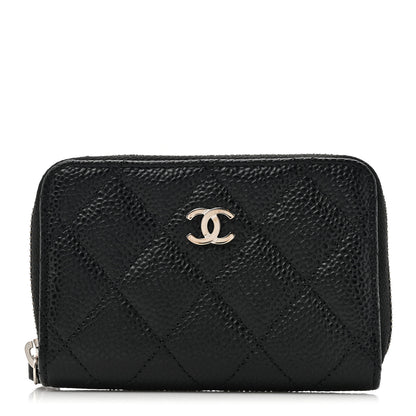 Chanel Caviar Quilted Zip Coin Purse Black 1 of 8