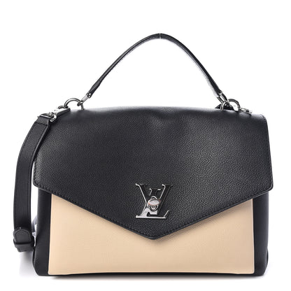 Louis Vuitton Soft Calfskin My Lockme Top Handle Vanille Black 1 of 10