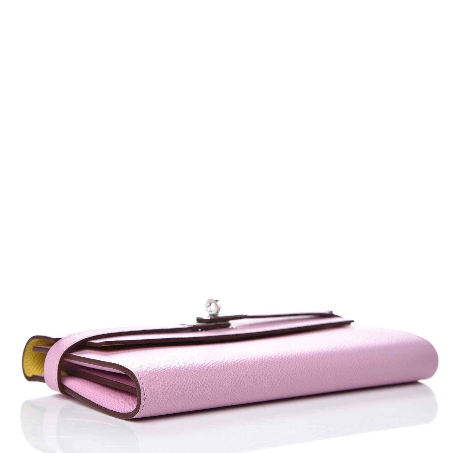 Hermes Epsom Verso Kelly Longue Wallet Mauve Sylvestre Jaune de Naples 4 of 19
